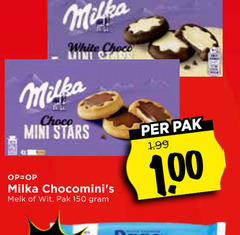  milka biscuit 150 white choco mini star stars melk wit pak 
