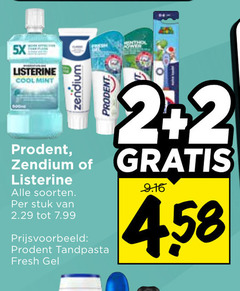  listerine zendium prodent mondwater tandpasta 2 5x cool mint power soorten stuk fresh gel 