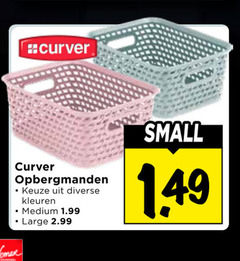  manden curver opbergmanden kleuren medium large small 