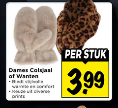  col dames colsjaal wanten stijlvolle warmte comfort prints stuk 3 99 