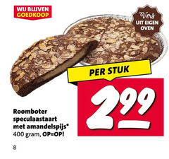 8 400 vers oven roomboter speculaastaart amandelspijs stuk 