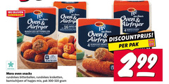 mora bitterballen kroketten 4 10 12 16 four oven airfryer rundvlees viandel boeuf ca. hapjes tranches bami discountprijs kroket croquettes pak diepvries dok pour snacks bamischijven mix 300-320 