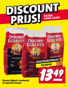  douwe egberts koffiebonen 10 23 discount lang laag meester koffiebranders joure espresso 12 intensiteit aroma rood discountprijs evenwichtig rond hg 6 roodmerk bonen 