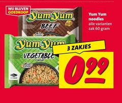  yum noodles 3 60 99 inhoud beef vegetable elastan flavour zak zakjes 