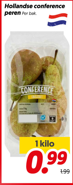  conference peren 1 hollandse bak friszoet land maat klasse verwen kilo 