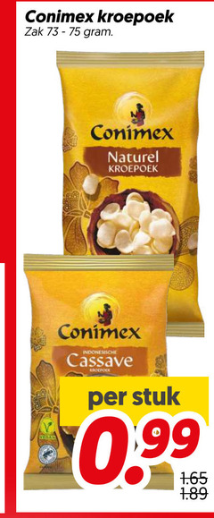  conimex kroepoek zak naturel indonesische cassave stuk 