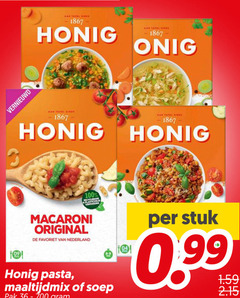  honig pasta macaroni maaltijdmix soep 100 160 1867 tafel vernieuwd original favoriet nederland pak stuk 