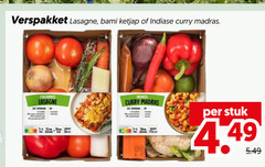  groentenpakket 25 30 verspakket lasagne bami ketjap indiase curry madras italiaanse oom stuk 
