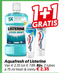  aquafresh listerine mondwater tandpasta 1 2 5x effective www fresh minty cool mint tubes ml 