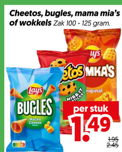  100 cheetos bugles mama wokkels zak lays nacho cheese nibb it sticks original stuk 