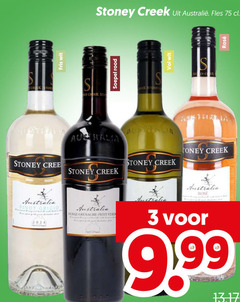  rode wijn rose witte 3 fris wit creek stone stoney fles soepel rood australia pinot grigio shiraz grenache petit rosee 