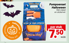  halloween stickervel snijset griezelen versier pompoen stuk hal 