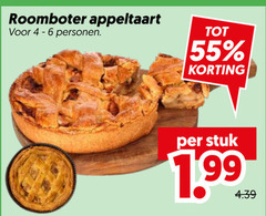  appeltaart 55 roomboter personen stuk 