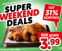  16 17 18 31 vrijdag zaterdag super weekend deals beter leven scharrel kipkluifjes gekruid 3 99 