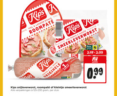  kips pate leverworst 7 8 9 15 42 100 1910 7600 ds romig wit zout suiker gebakken uien citroenzuur kruiden tarwebloem dextrose beter leven keurmerk goedgekeurde voedingswaarde energie vetten 23 verzadigd koolhydraten suikers 2 voedingsvezel eiwitten 14 1 ijzer mg dagelijkse inname kleintje smeerleverworst stevig originele orig dieren bescherming houdbaar bewaaradvies stuur vragen consumentenservice antwoordapparaat snijleverworst stuk 