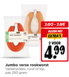  rookworst 2 250 rund jumbo verse nutri score fijn varkensvlees kip pak 