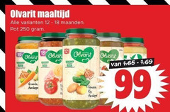  olvarit babyvoeding 12 15 18 99 250 maaltijd maanden pot spinazie groente aardappelen kip 