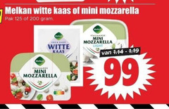  mozzarella 99 200 melkan witte kaas mini pak fris zacht italiaanse light 