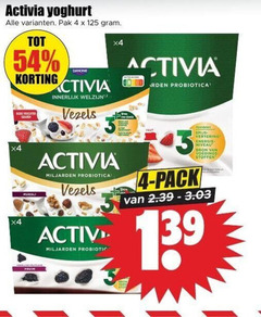  danone activia vruchtenyoghurt 3 4 15 yoghurt pak rode vruchten welzijn vezels x4 probiotica muesli miljarden activ probiotic pack vertering energie niveau voedings stoffen 