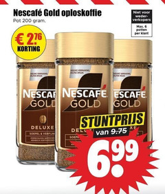  nescafe oploskoffie 6 200 gold pot potten nieuwe soepel arabica dell 