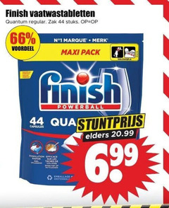  finish vaatwasmiddel 1 44 vaatwastabletten quantum regular zak stuks voordeel merk maxi pack powerball efficace oplossend les taches graisse emballage elders 