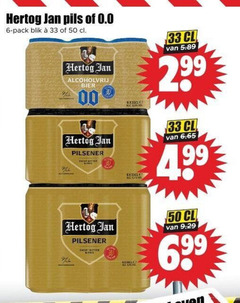  hertog jan blikjes bier alcoholvrij 6 33 50 pils 0.0 pack blik 00 pilsener zacht bitter 9 99 