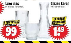  99 luxe glas elders glazen karaf inhoud liter extreem 