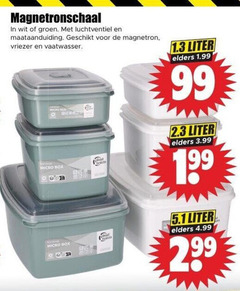  magnetrondozen 99 magnetronschaal wit groen luchtventiel maataanduiding magnetron vriezer vaatwasser box micro liter elders 3.99 5.1 