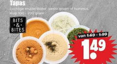  tapas 100 200 luchtige kruidenboter pesto groen hummus kuip bits bites 