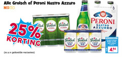  grolsch blikjes bier 6 25 33 peroni nastro nix18 pilsner qualita azzurro citroen radler 0.0 pak 
