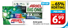  ariel wasmiddel 2 7 15 65 big one touch dagen fraicheur longue lenor color france 4in1 stain odour 2x for mixed forget re wash pakken stuks pak 