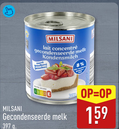 milsani melk 8 lait gecondenseerde gesuikerd gezuckert vet grasses nutri score 