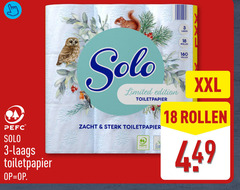  solo toiletpapier 3 18 160 rollen limited edition zacht vellen xxl 