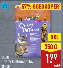  kattensnacks 2 350 cachet xxl goedkoper snacks crispy pillows kip kaas poulet fromage knapperig buiten zacht binnen croustillant tendre toegevoegde sanex colorants ge 