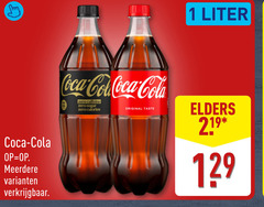  coca-cola cola 1 219 coca zero caffeine sugar calories original taste liter elders meerdere 