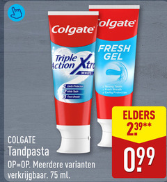  colgate tandpasta 2 3 triple action white fresh gel protection breath strong meerdere ml elders 