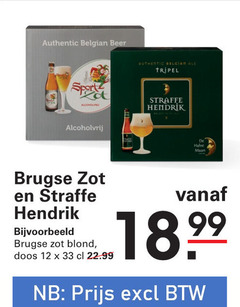  12 33 authentic belgian beer tripel straffe alcoholvrij halve maan brugse blond doos 