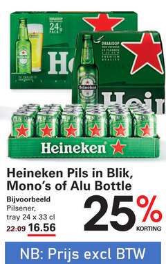 heineken blikjes bier 12 24 25 33 draaidop pack flessen premium pils blik bottle pilsener tray 