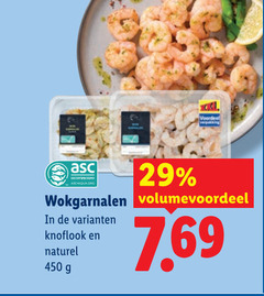  garnalen 450 voordeel aqua wokgarnalen volumevoordeel knoflook naturel 