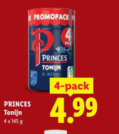  princes tonijn in blik 4 promopack water pack 