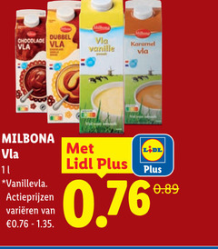  milbona vla 11 chocolade dubbel vanille karamel vanillevla varieeren 