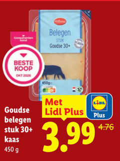  kaas 450 consumenten bond belegen stuk goudse 30 3.99 