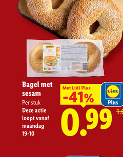  bagels bagel sesam stuk loopt maandag 