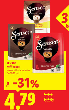  douwe egberts senseo koffiepads 36 cappuccino strong coffee pads pack classic zak stuks 