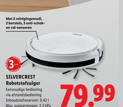  robotstofzuigers 2 3 borstels anti schok val sensoren jaar silvercrest robotstofzuiger bediening afstandsbediening 42 zuigvermogen 