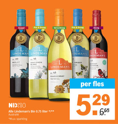  witte wijn rode 5 40 45 65 soepel fris droog stevig lindemans merlot silky smooth with dark red berry aromas and soft finish sauvignon blanc crisp refreshing delicate flavours citrus l grigio chardonnay medium cabernet bold full care fruits nix18 liter m.u.v sparkling fles 