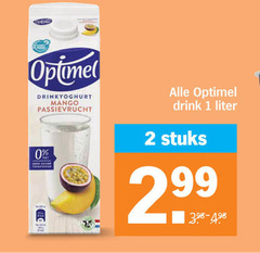  optimel drinkyoghurt 1 2 mango passievrucht drink liter stuks 