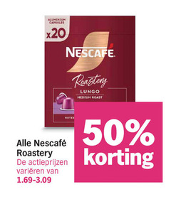  nescafe koffiecups 50 aluminium capsules lungo medium roast varieeren notes 