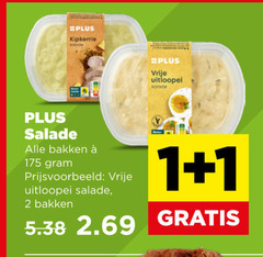  plus huismerk salade 1 2 kipkerrie vrije uitloopeieren bakken 