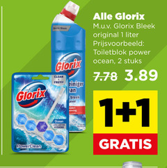  glorix toiletblok toiletreiniger 1 2 bleek clean fresh ocean reiniger original liter power stuks 